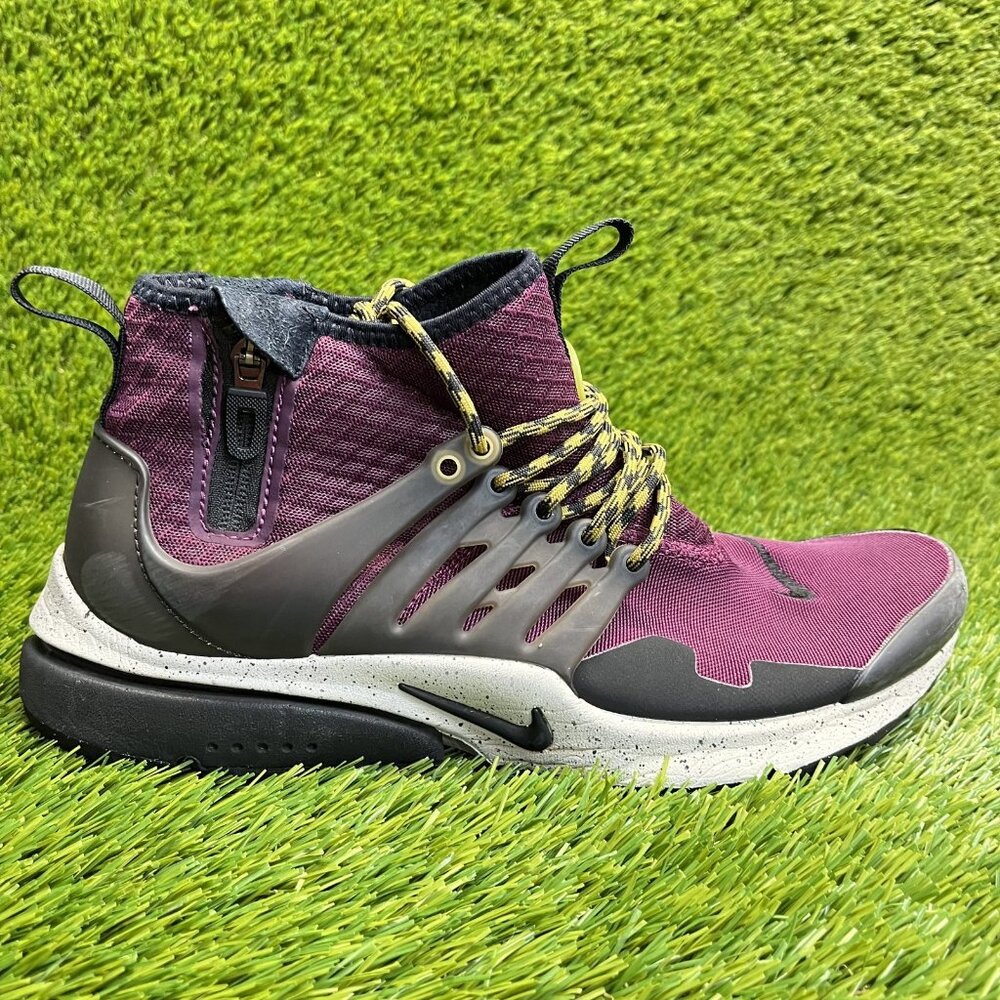 Nike Air Presto Mid Utility Purple Black Mens Size 9 Running Shoes Sneakers